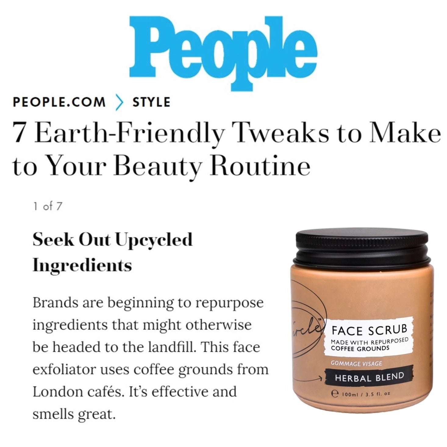 Coffee Face Scrub [Herbal] Vegan Exfoliator