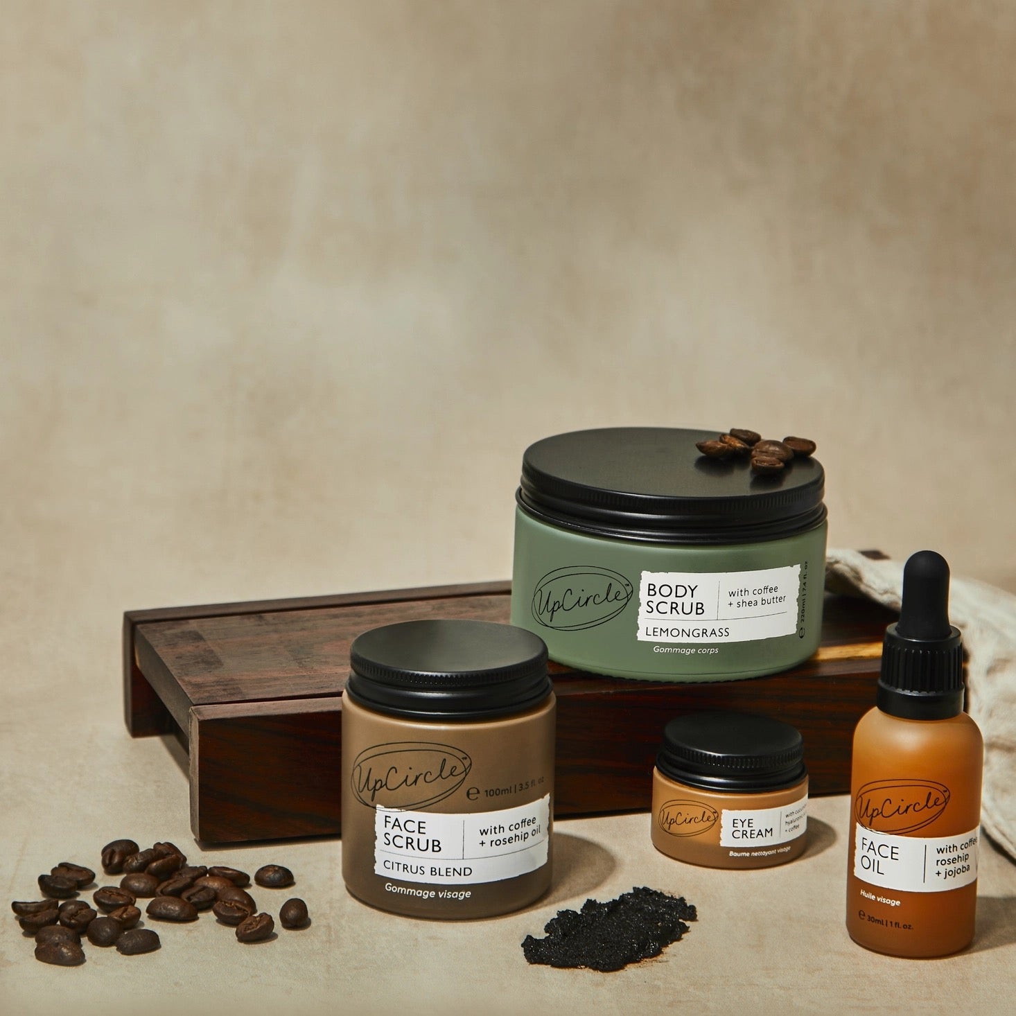 Eco Friendly Lemongrass Body Scrub with Coffee + Shea Butter