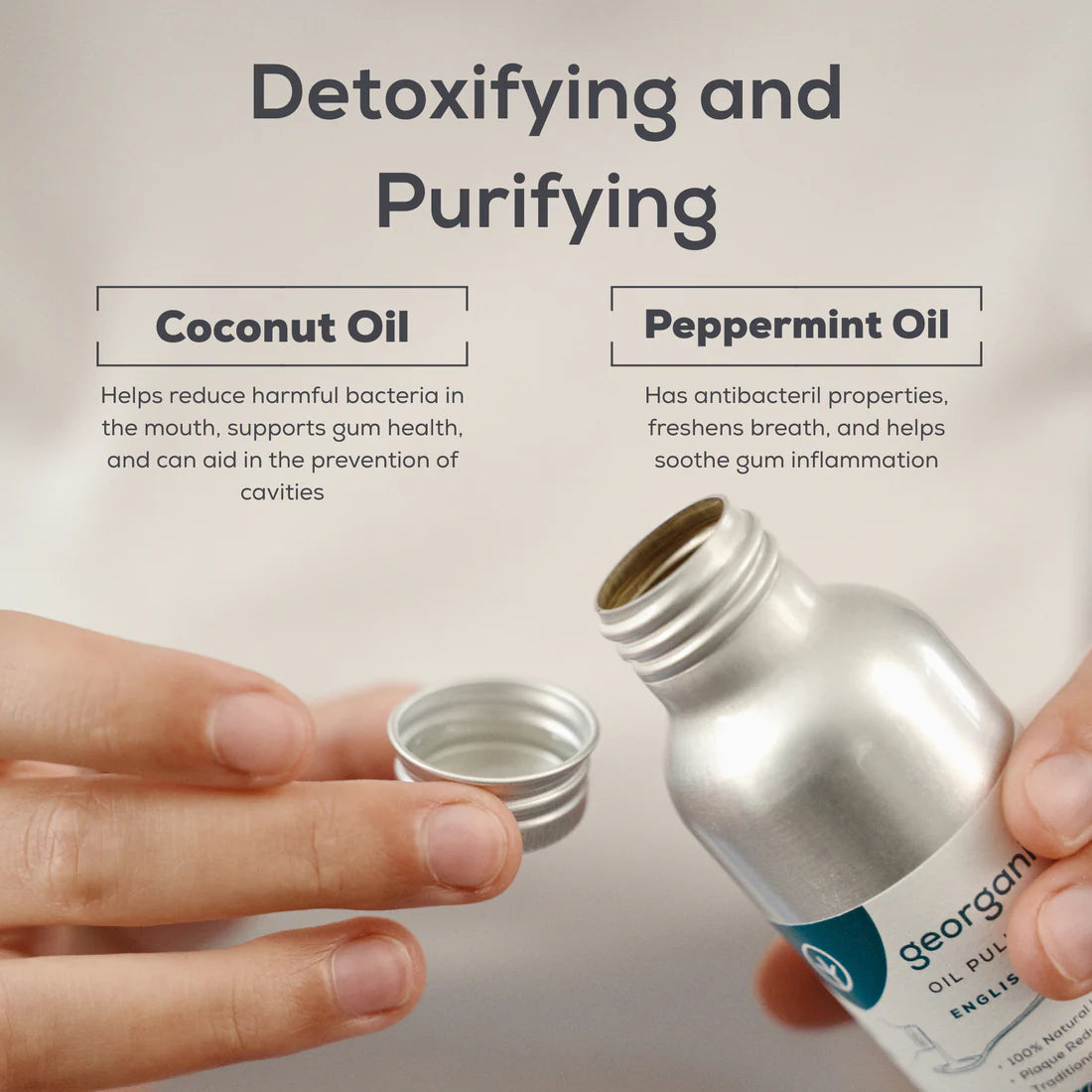 English Peppermint Oil-Pulling Mouthwash